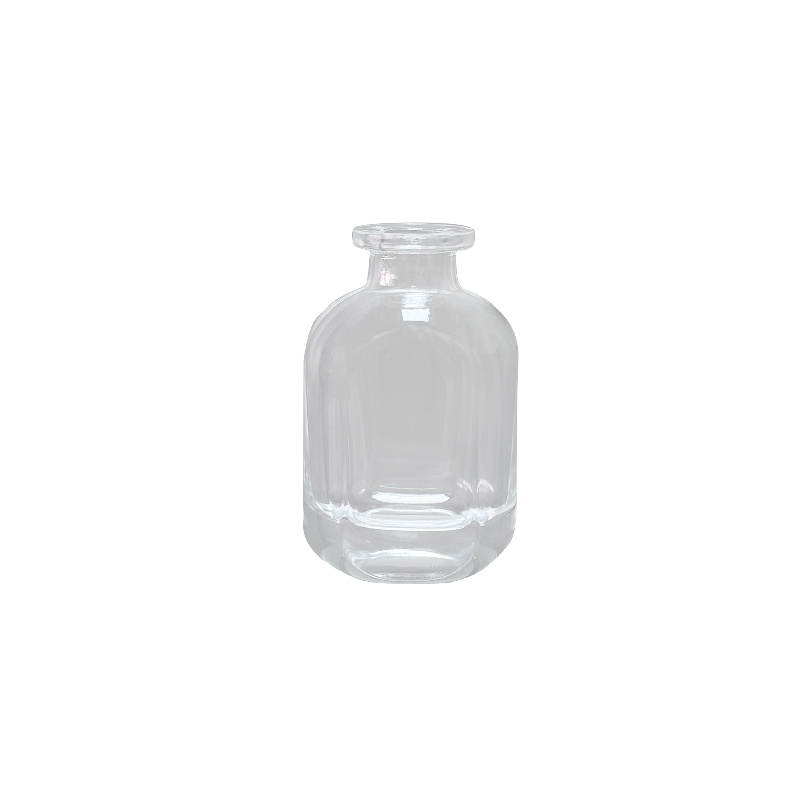 Unique Shape 50ml Clear Reed Diffuser Glass Bottle Perfume Aromatherapy Bottle With TPE cork