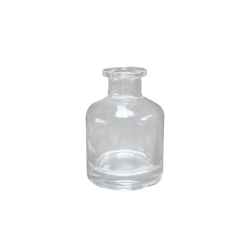 High Quality 40ML Transparent Round Shape Glass Aroma Bottle Reed Diffuser For Home And Hotels