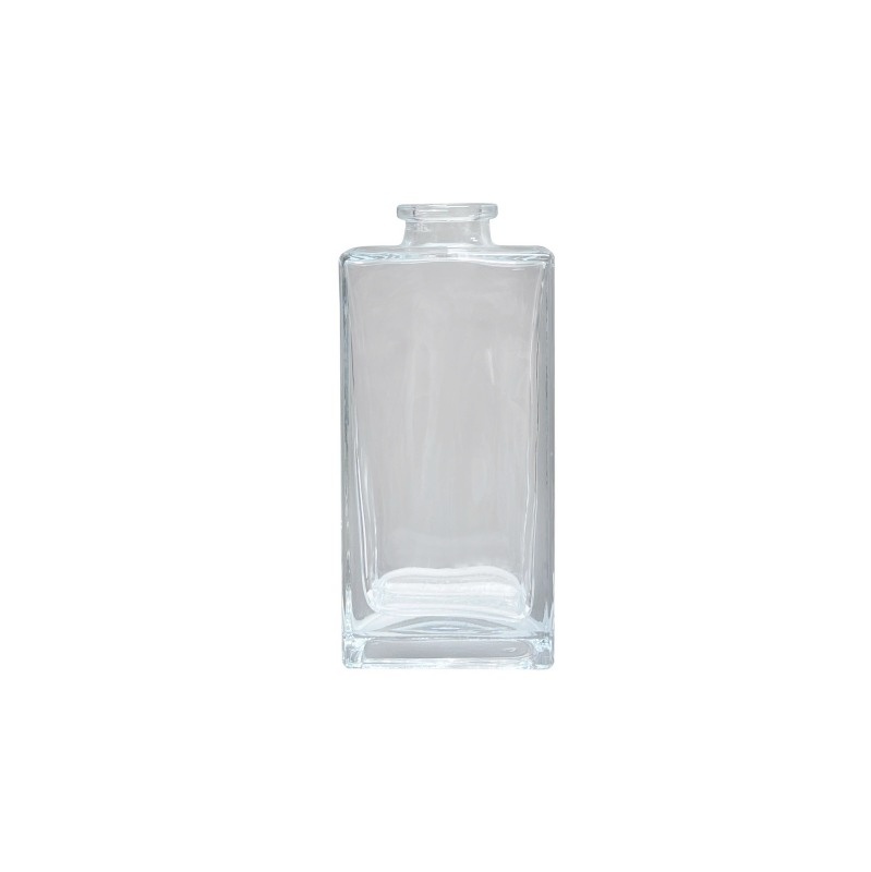 High Quality 135ML Transparent Flat Square Reed Diffuser Bottle Glass Perfume