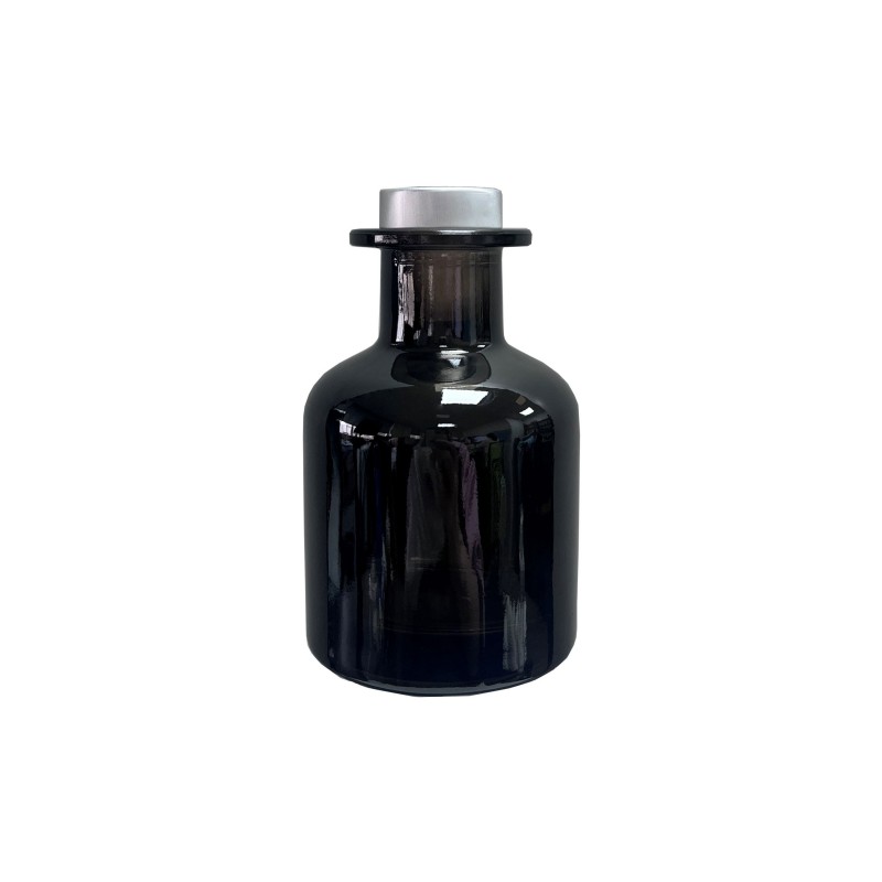 Customized Luxury Black Room Fragrance 150ml 5oz Empty Glass Reed Diffuser Bottle With Black Stopper