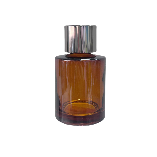 160ML Amber Round Aroma Reed Glass Bottle Air Freshening Aromatherapy Scented Reed Diffuser Bottle With Screw Lid