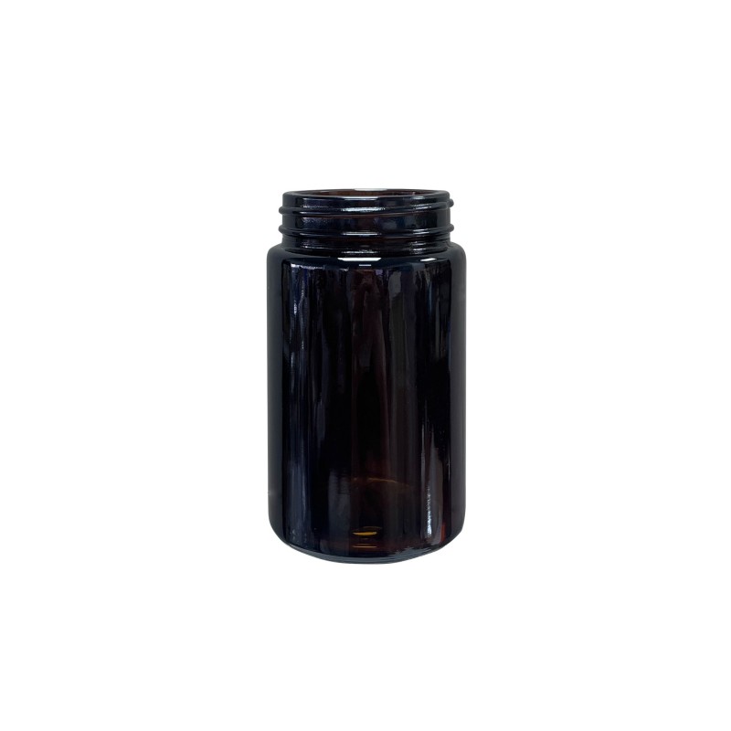 170G Straight Side Amber Brown Glass Jar