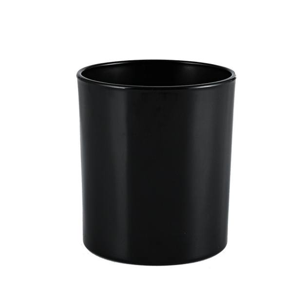 170G Glass Candle Jar  Black White Frosted Matte Glass Candle Jars for Home Decor