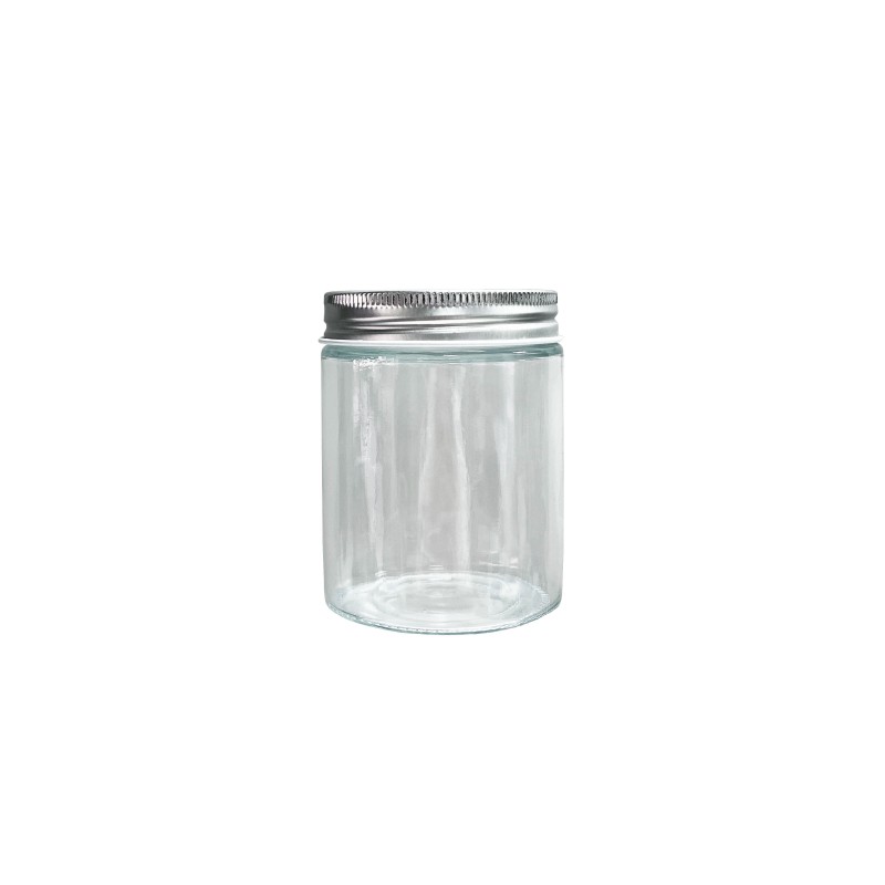 200G Glass Jar Metal Lids Shiny Gold Silver Color for Use Scented Canlde