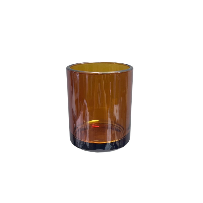 270G Amber Glass Candle Jars for Candles Support Customization