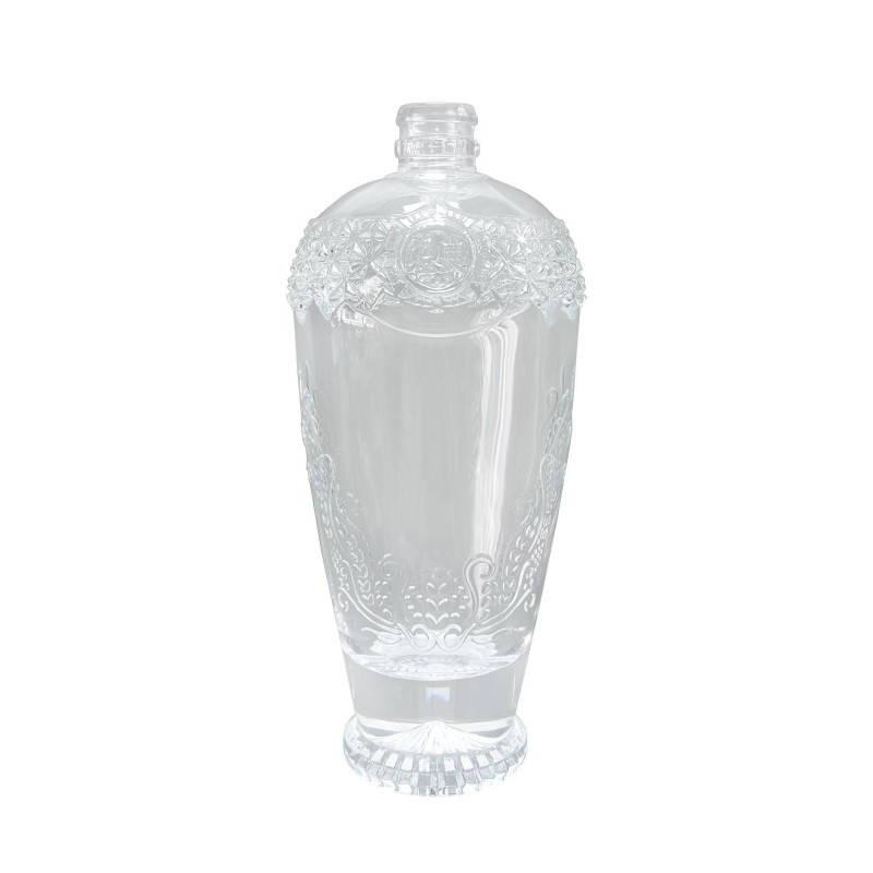 500ML Custom Glass Vodka Bottle Refillable clear Glass Bottle